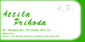 attila prihoda business card